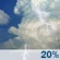 Today: A slight chance of rain before 11am, then a slight chance of showers and thunderstorms between 11am and 2pm, then a slight chance of rain after 2pm.  Partly sunny, with a high near 59. West southwest wind 11 to 16 mph.  Chance of precipitation is 20%.